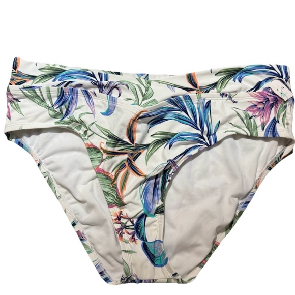 Women's Freshwater V-Front High-Waisted Swim Bottoms Size XL Tropical NWOT - Picture 1 of 5